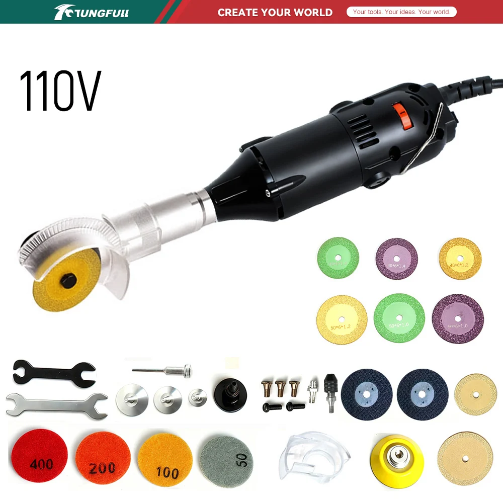 Power Tools Equipment - Mini Esmerilhadeira Elétrica TUNGFULL 110V, Máquina
