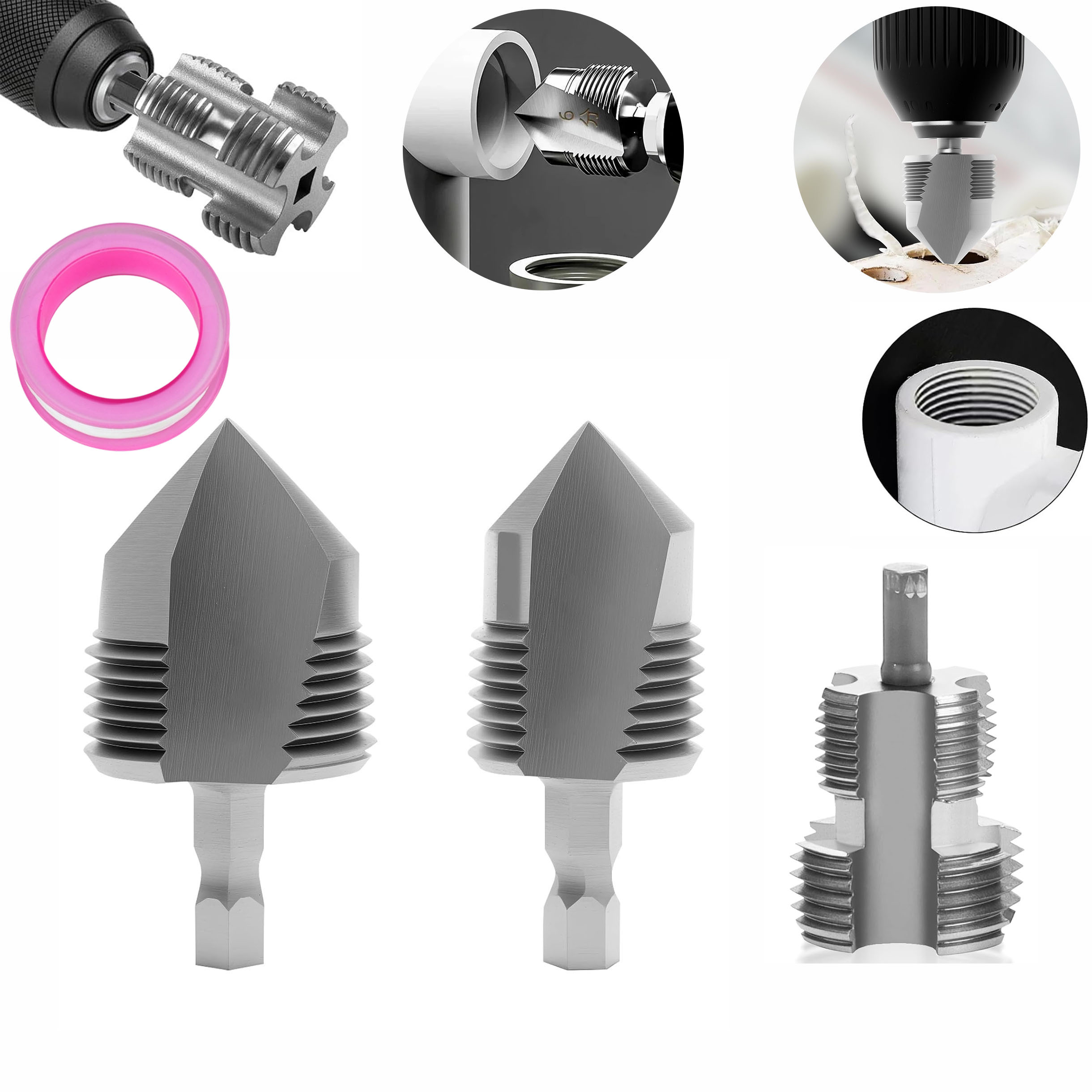 Power Tools Plumbing - Conjunto de Torneiras para Tubos de