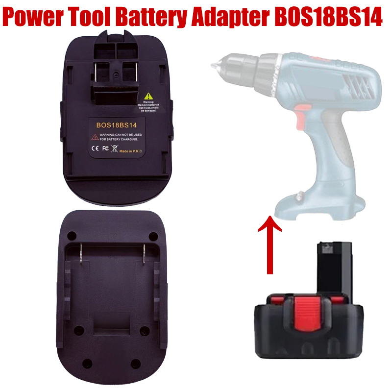 Power Tools Battery Adapter - Adaptador de Bateria BOS18BS14 para Ferramentas