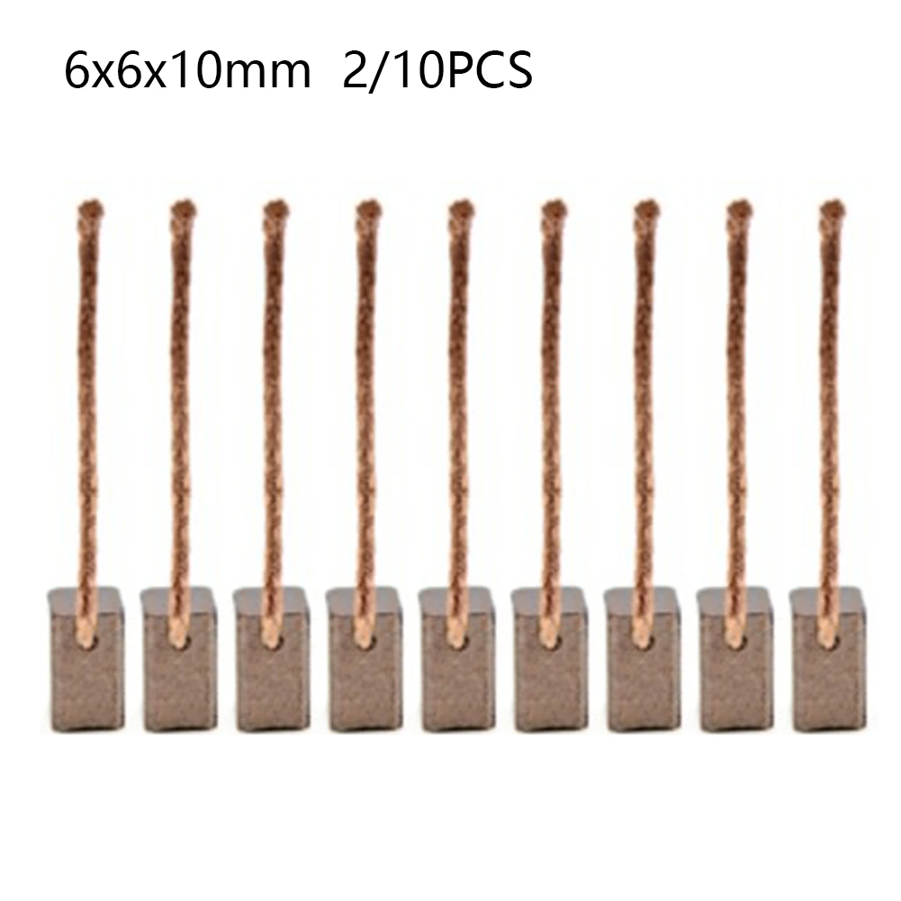 Power Tools In Automotive - 2x10 Peças Escova de Carvão 6x6x10mm
