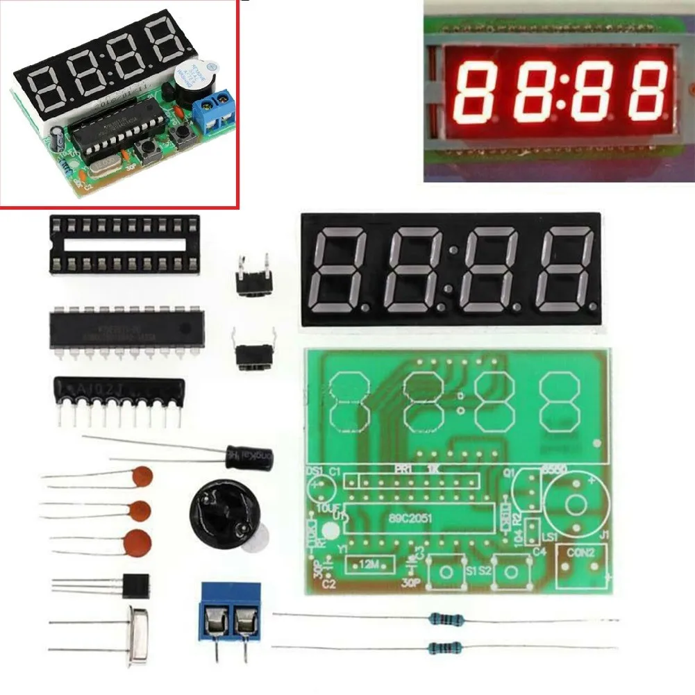 Relógio digital de 4 bits, kit - Power Tools Skills avaliação e preço