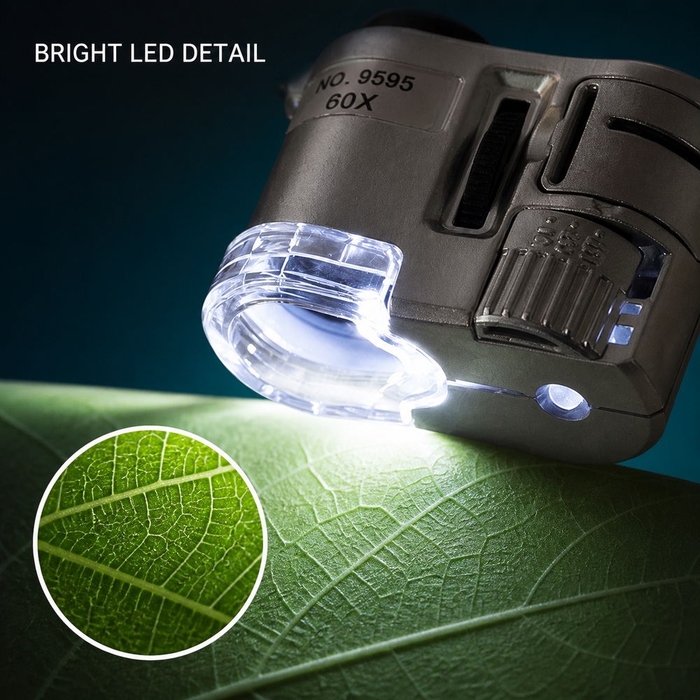 Mini Microscópio LED 60X Portá - Power Tools Inspection avaliação e preço